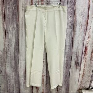 Lane Bryant Size 18 White Slacks Linen Blend #5089